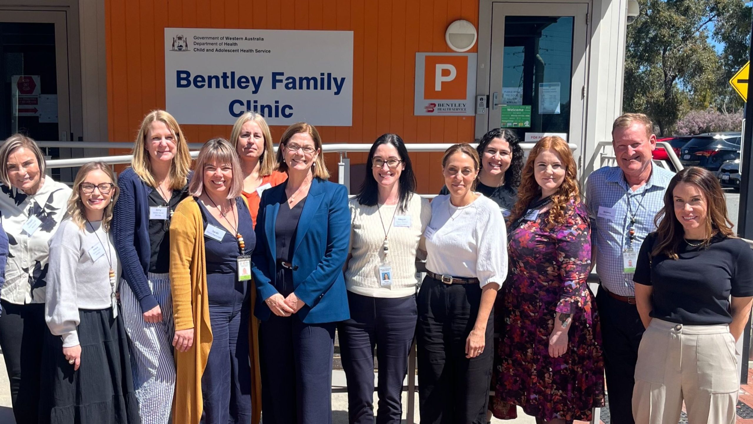 Members at Bentley Family Clinic stand with the Minister for Health and Mental Health during her visit prior to the centre's closure.